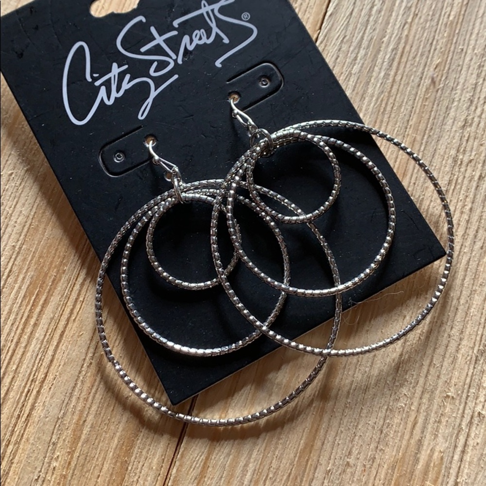 Dangle Hoop Earrings - Picture 3 of 6